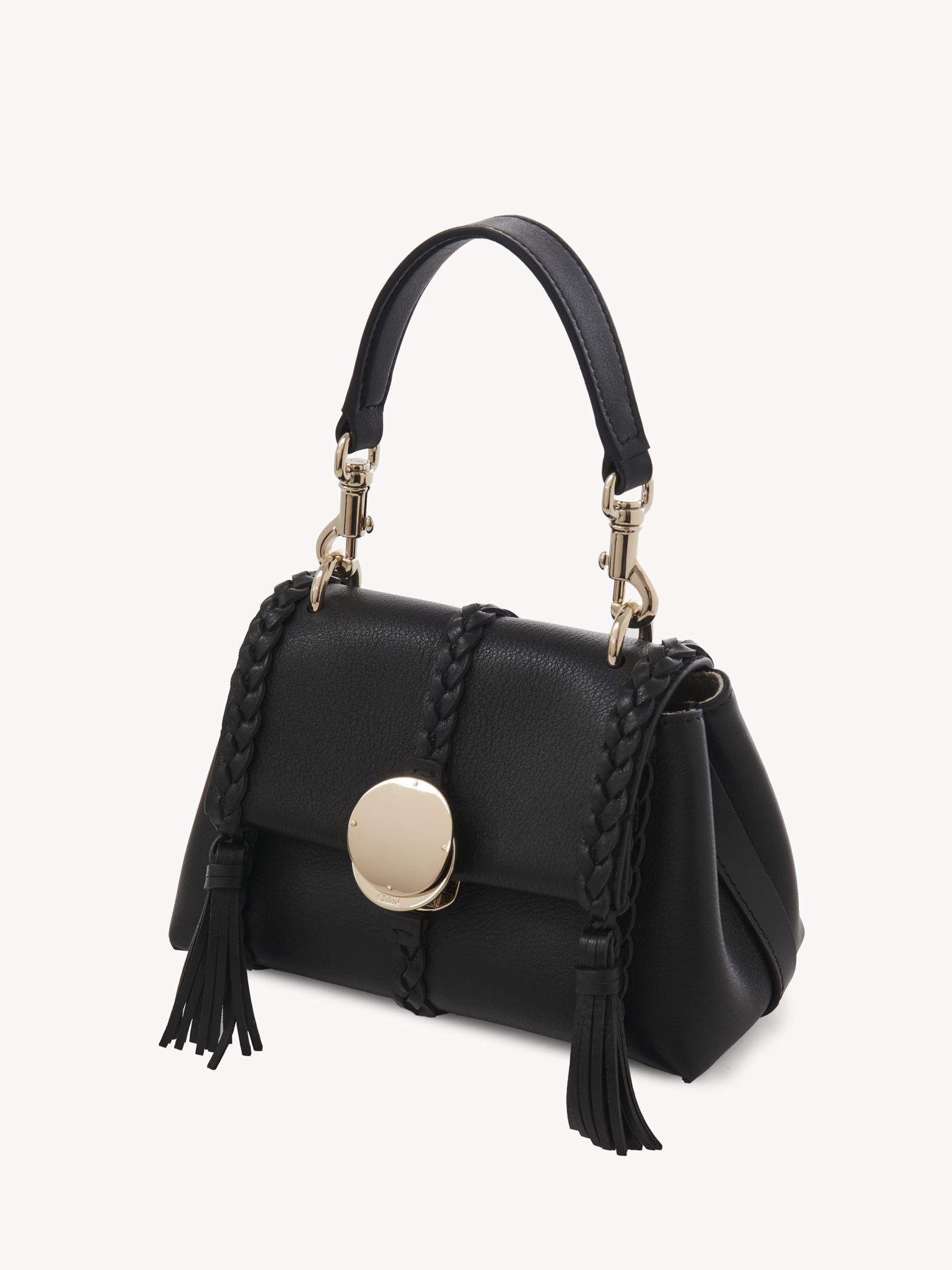 Mini sac souple porté épaule Penelope en cuir - Black