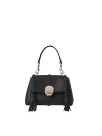 Mini sac souple porté épaule Penelope en cuir - Black