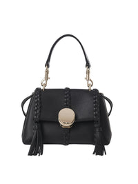 Mini sac souple porté épaule Penelope en cuir - Black