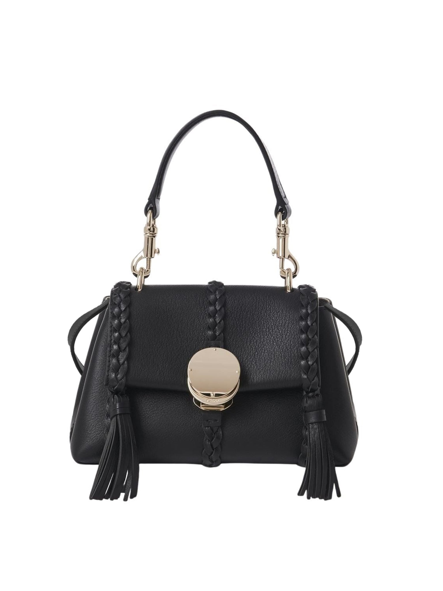 Mini sac souple porté épaule Penelope en cuir - Black