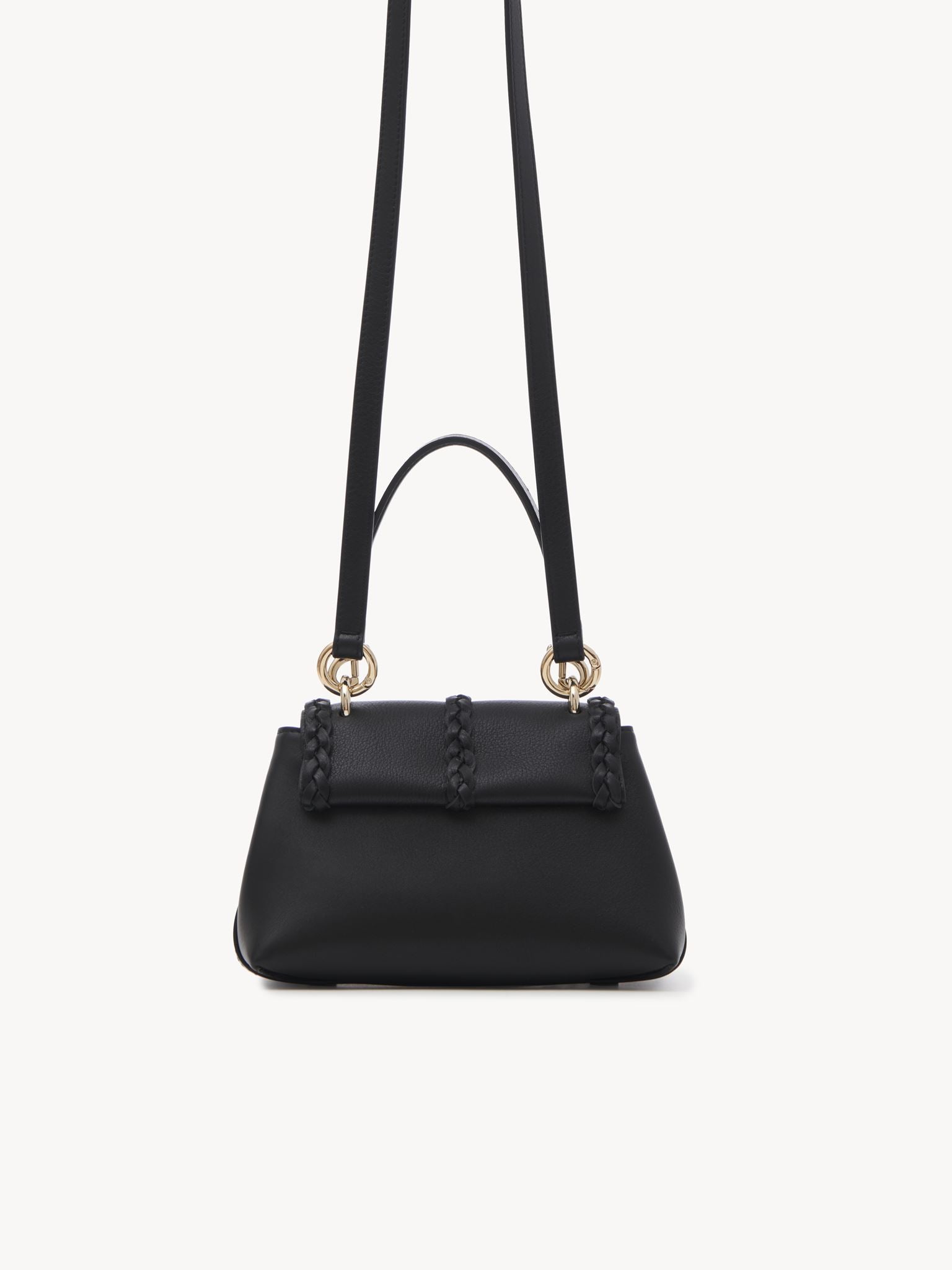 Mini sac souple porté épaule Penelope en cuir - Black