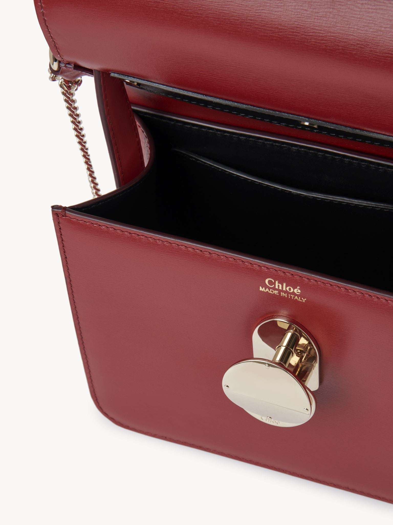 Petit sac à main Penelope en cuir - Rose Rouge