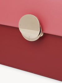 Petit sac à main Penelope en cuir - Rose Rouge