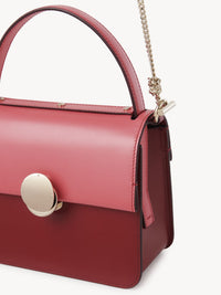 Petit sac à main Penelope en cuir - Rose Rouge