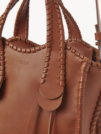 Petit sac cabas Mony en cuir - Caramel