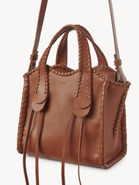 Petit sac cabas Mony en cuir - Caramel