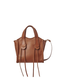 Petit sac cabas Mony en cuir - Caramel