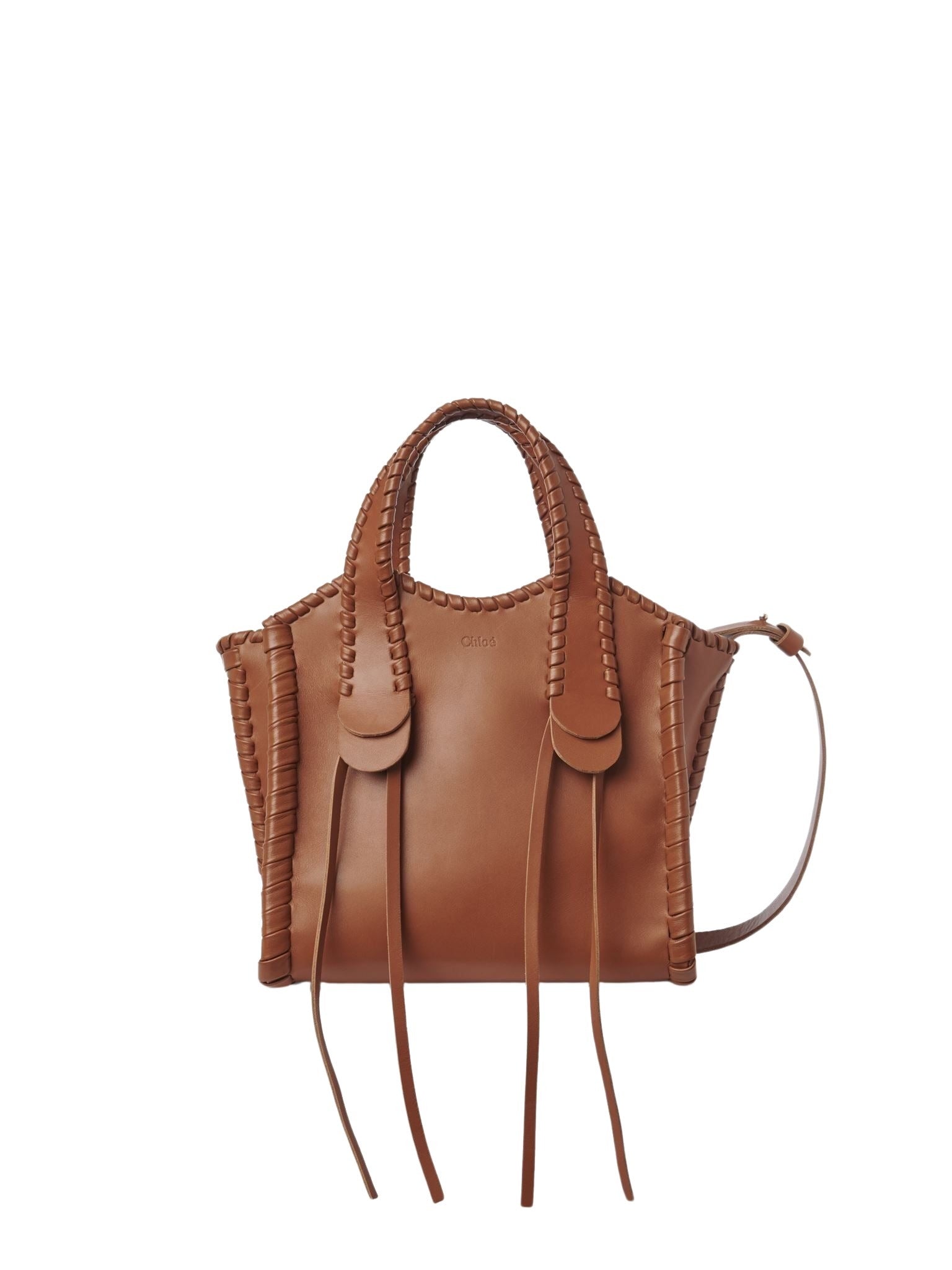 Petit sac cabas Mony en cuir - Caramel