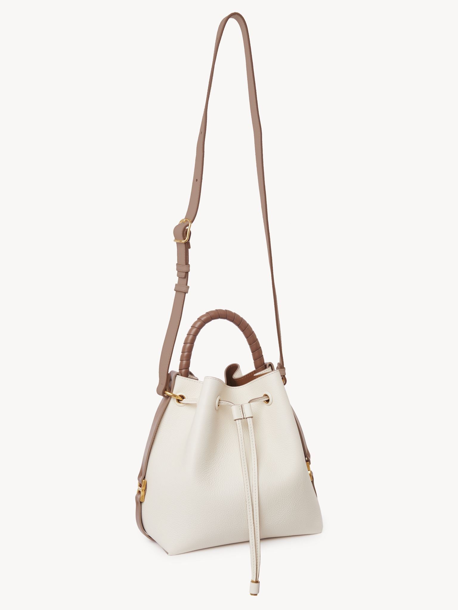 Sac seau Marcie en cuir - Misty Ivory