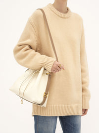 Sac seau Marcie en cuir - Misty Ivory