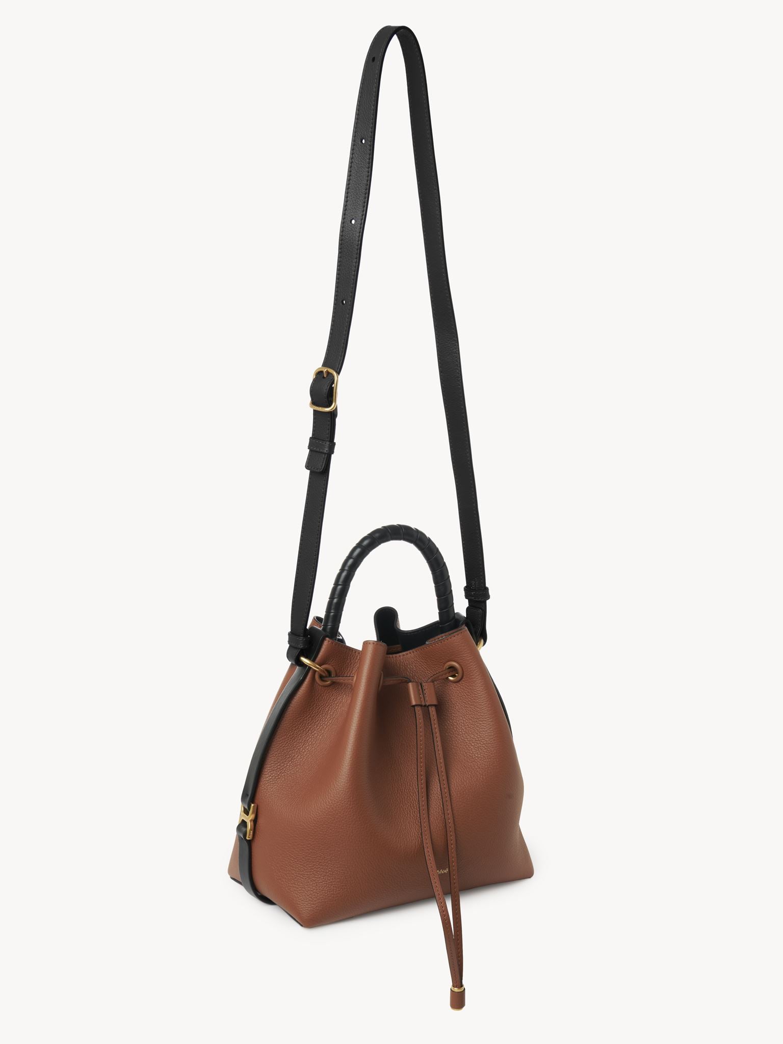 Sac seau Marcie en cuir - Bronzer
