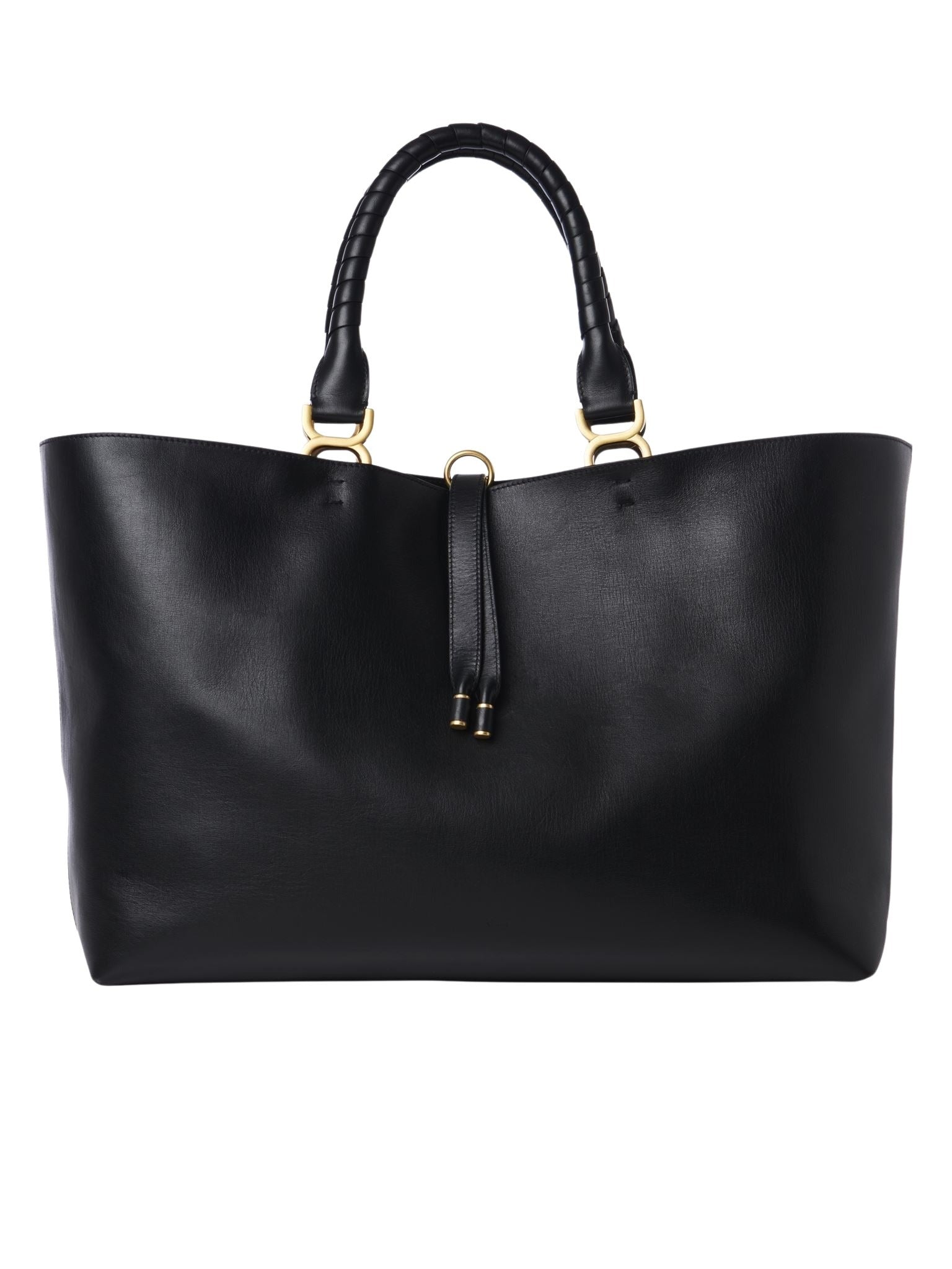 Sac cabas Marcie en cuir - Noir