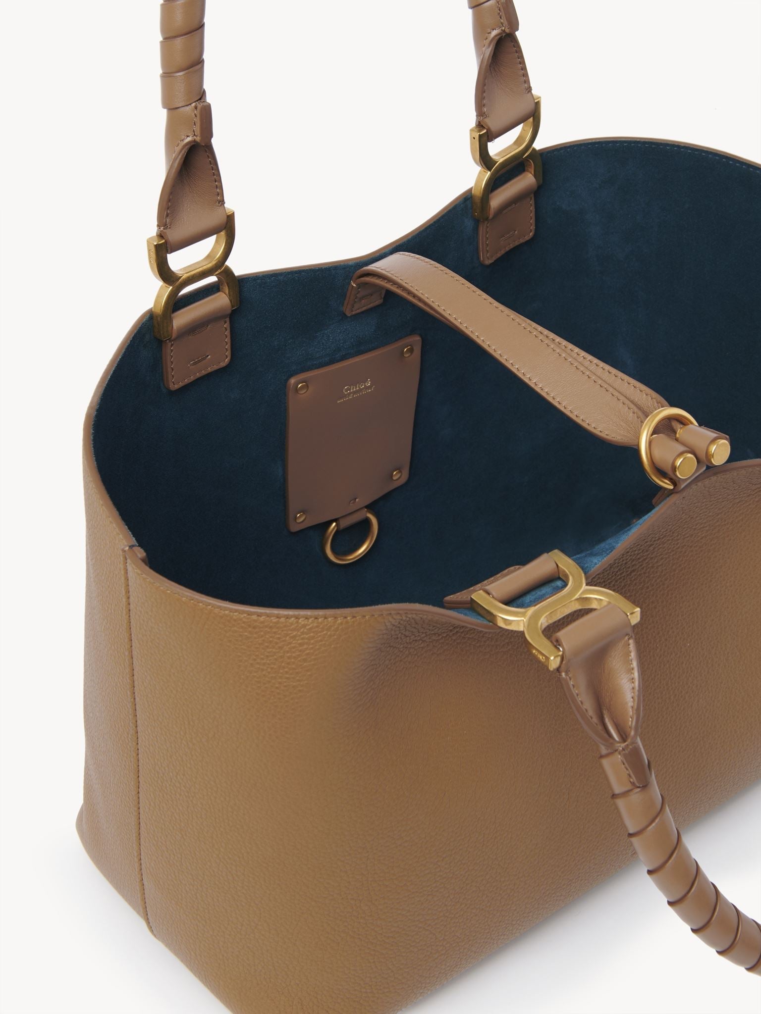 Petit sac cabas Marcie en cuir - Beige Désert