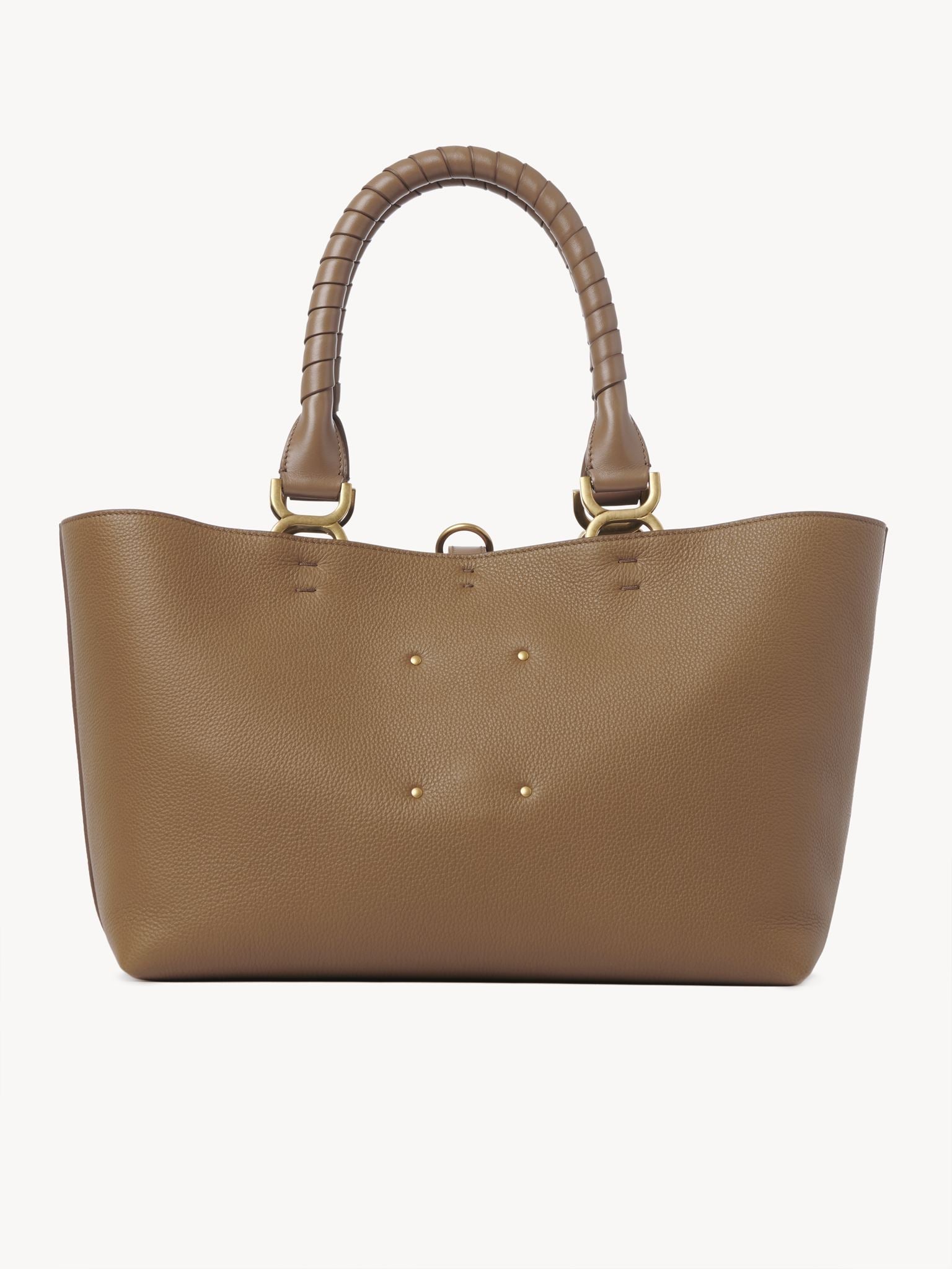 Petit sac cabas Marcie en cuir - Beige Désert