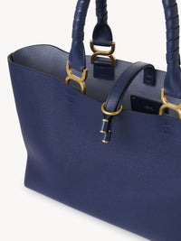 Petit sac cabas Marcie en cuir - Nuit Bleue