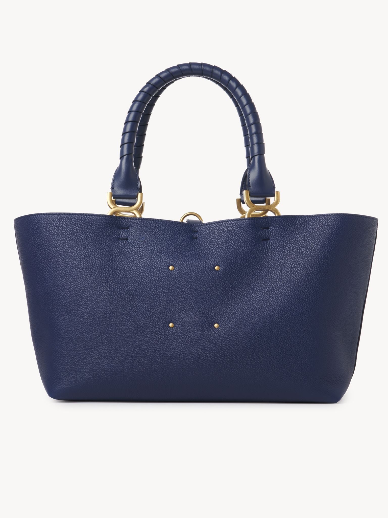 Petit sac cabas Marcie en cuir - Nuit Bleue