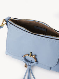 Sac porté épaule Joan en cuir - Bleu Doux