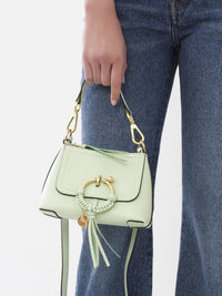 Mini sac Joan en cuir - Vert Pastel