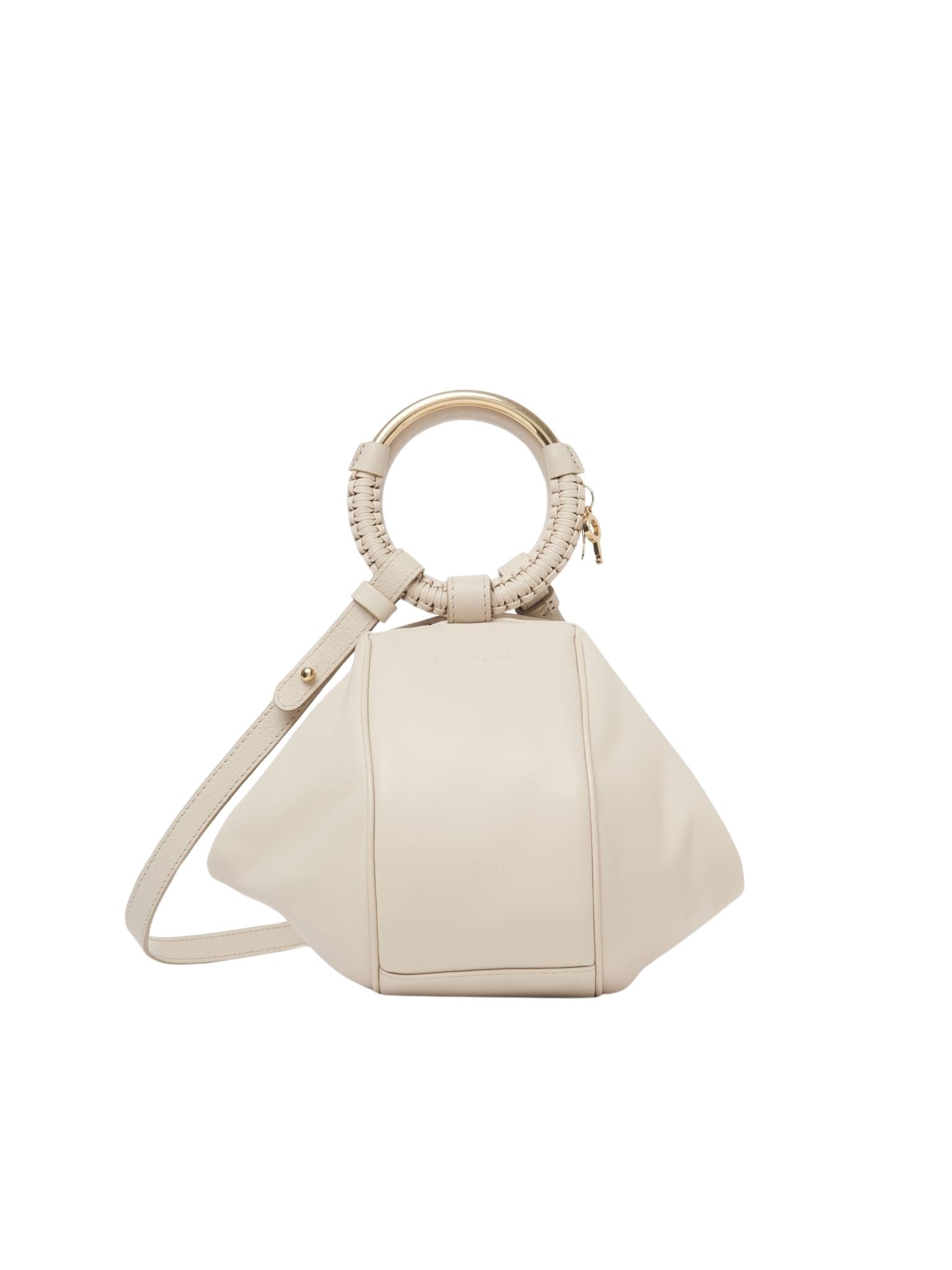 Sac Hana en cuir - Beige Ciment
