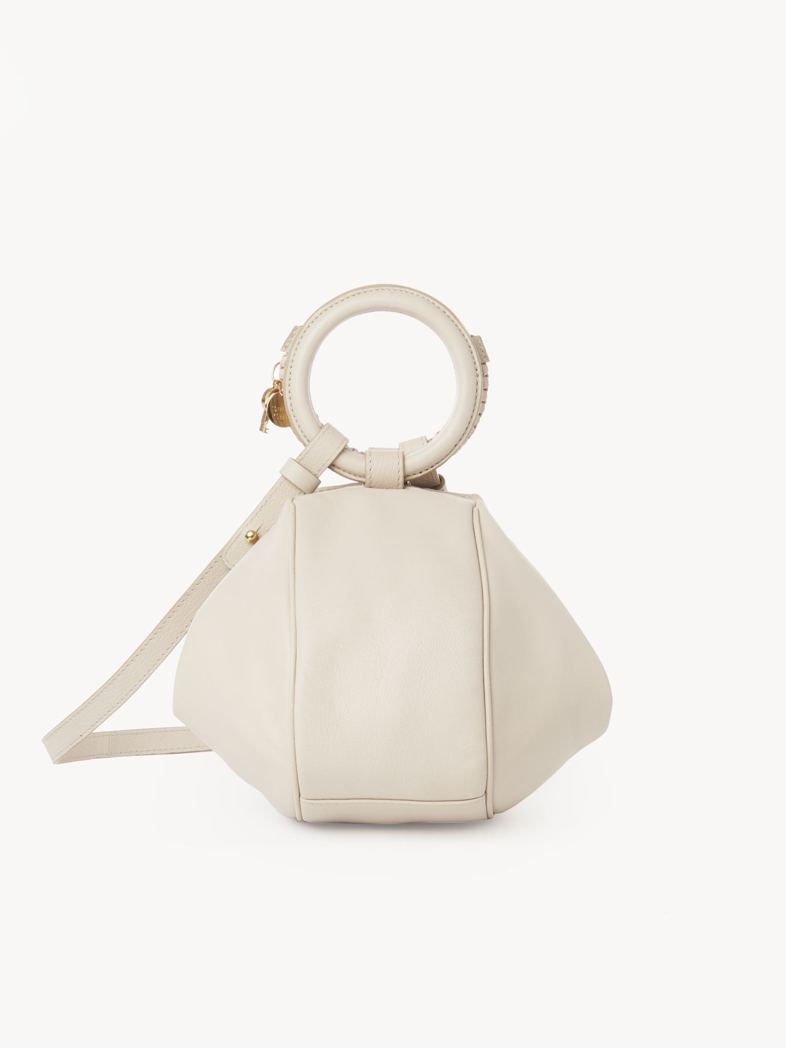 Sac Hana en cuir - Beige Ciment