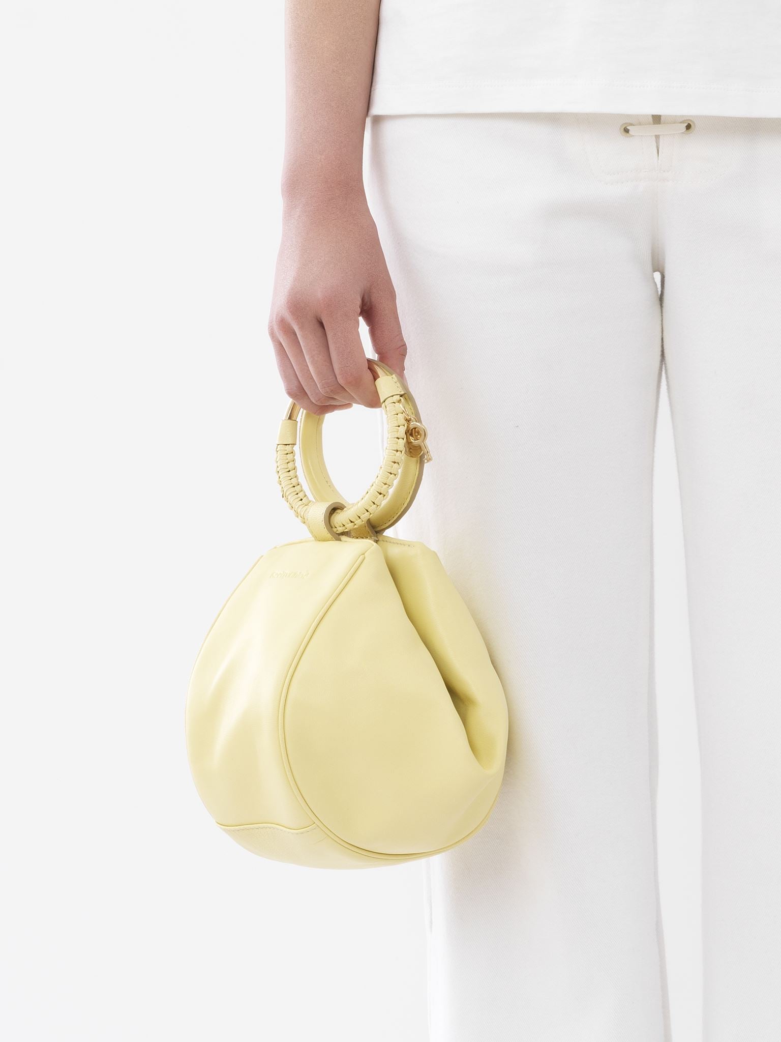 Sac Hana en cuir - Jaune Pur