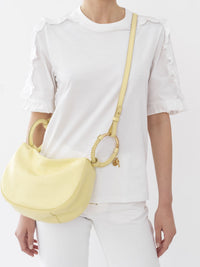 Sac Hana en cuir - Jaune Pur