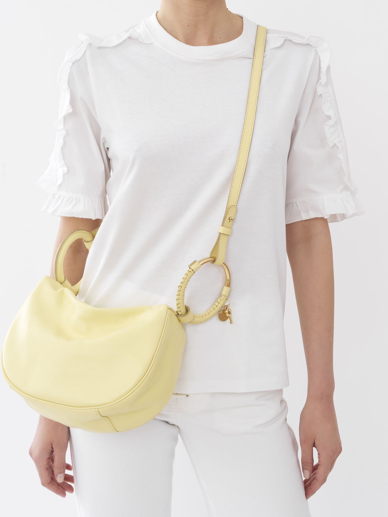 Sac Hana en cuir - Jaune Pur