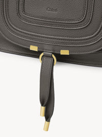 Petit sac double porté Marcie en cuir - Elephant Grey