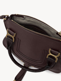 Petit sac double porté Marcie en cuir - Violine Profonde