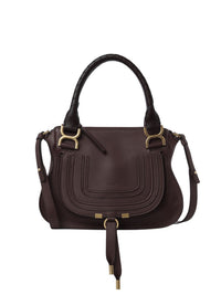 Petit sac double porté Marcie en cuir - Violine Profonde