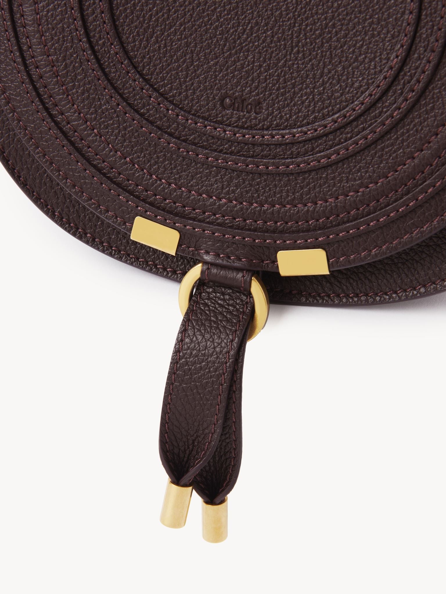 Petit sac porté épaule Marcie en cuir - Deep Violine