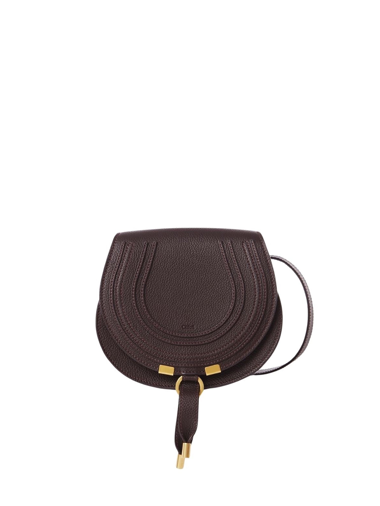 Petit sac porté épaule Marcie en cuir - Deep Violine