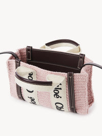 Mini sac cabas Woody à bandoulière - Fleur Rose