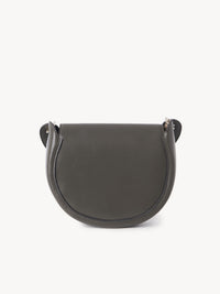 Petit sac porté épaule Arlène en cuir - Gris Éléphant