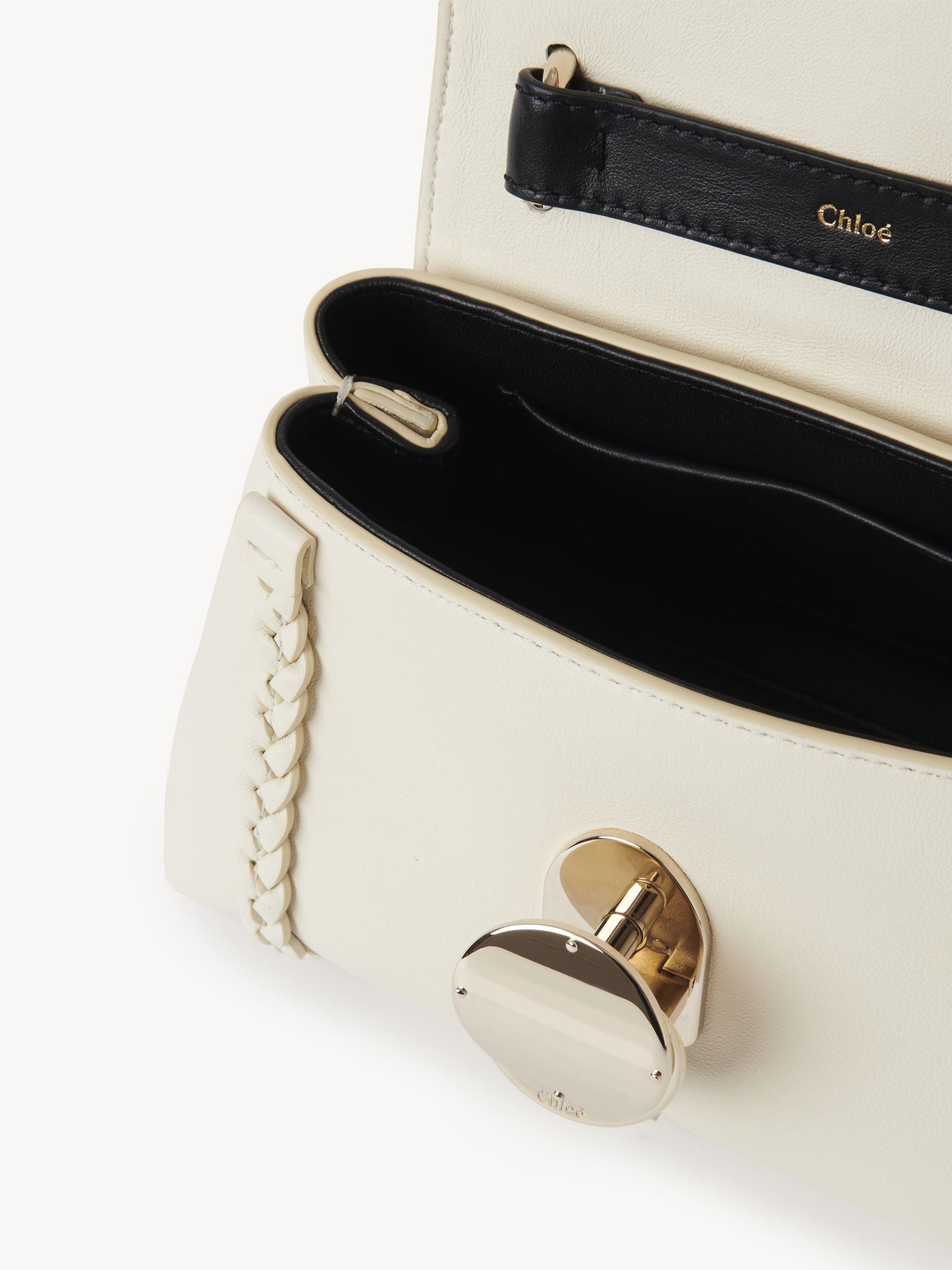 Mini sac souple porté épaule Penelope en cuir - Ivoire Brumeux