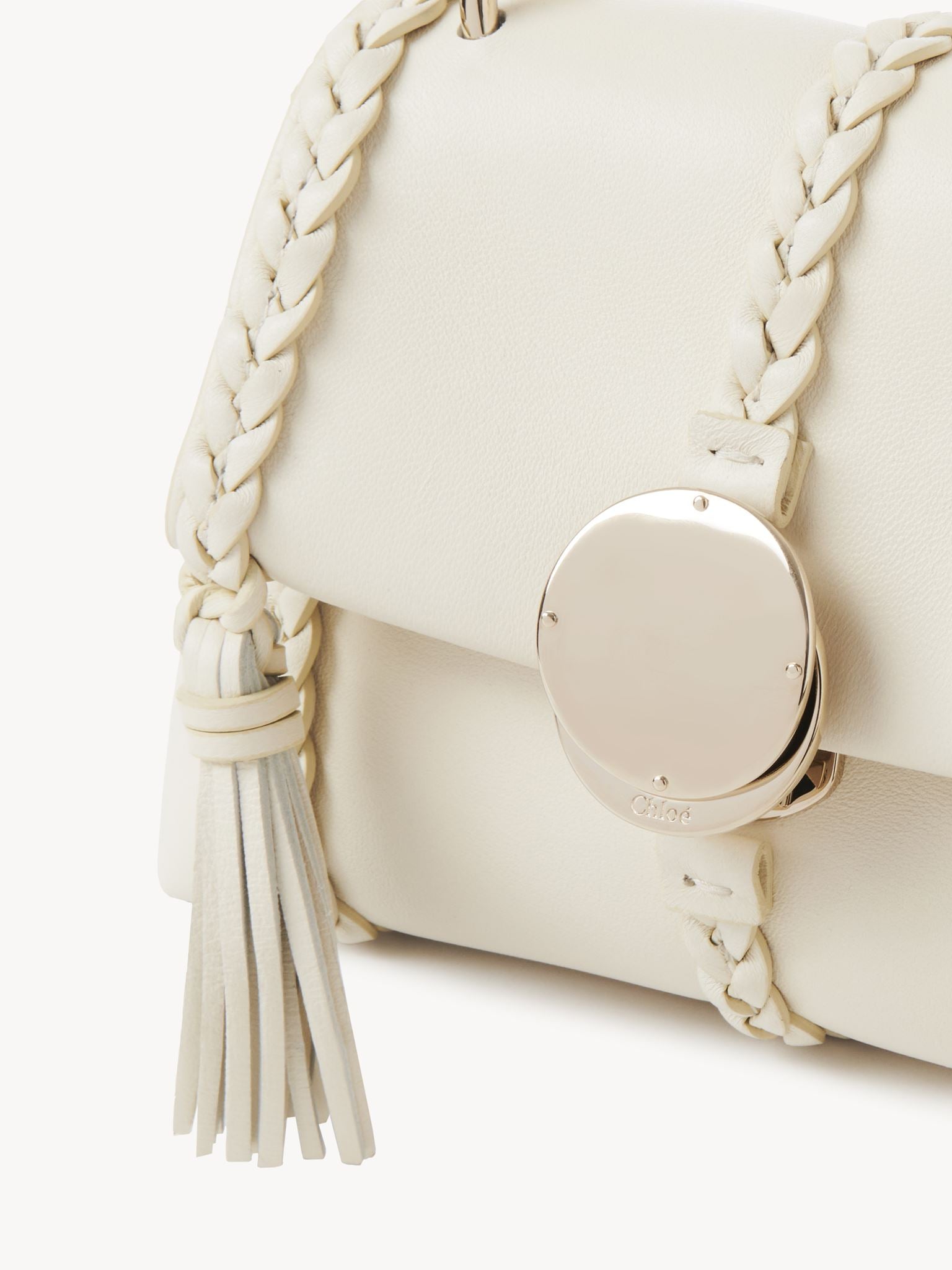 Mini sac souple porté épaule Penelope en cuir - Ivoire Brumeux