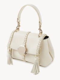 Mini sac souple porté épaule Penelope en cuir - Ivoire Brumeux