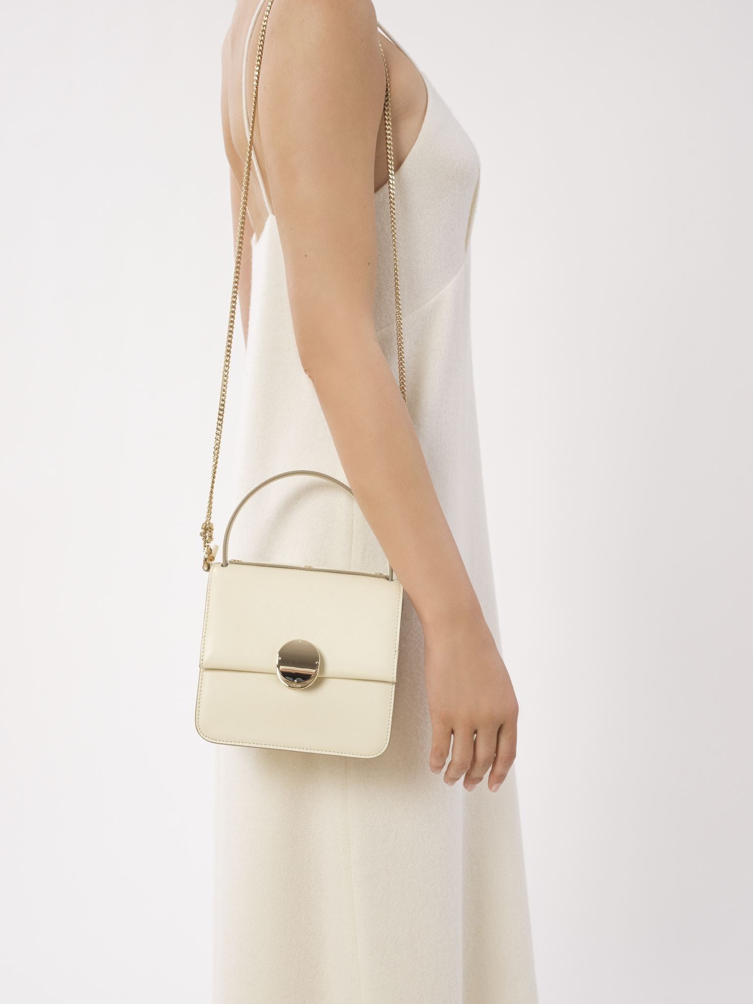 Petit sac à main Penelope en cuir - Misty Ivory