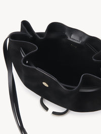 Pochette ronde en cuir - Noir