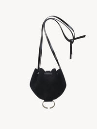 Pochette ronde en cuir - Noir