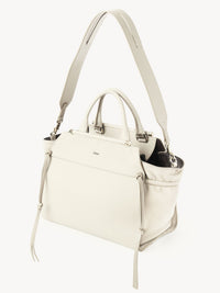 Sac double porté Steph en cuir - Blanc