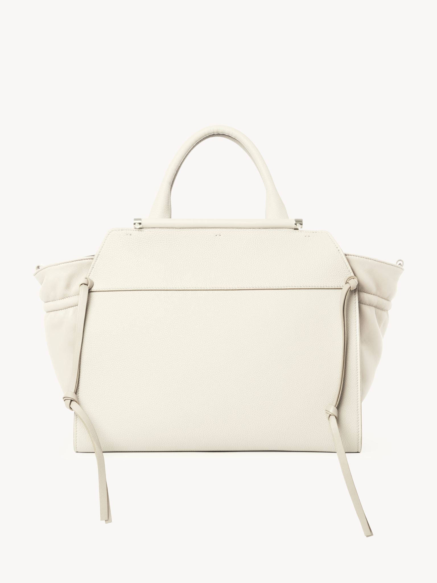 Sac double porté Steph en cuir - Blanc