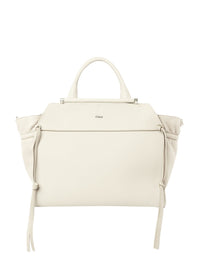 Sac double porté Steph en cuir - Blanc