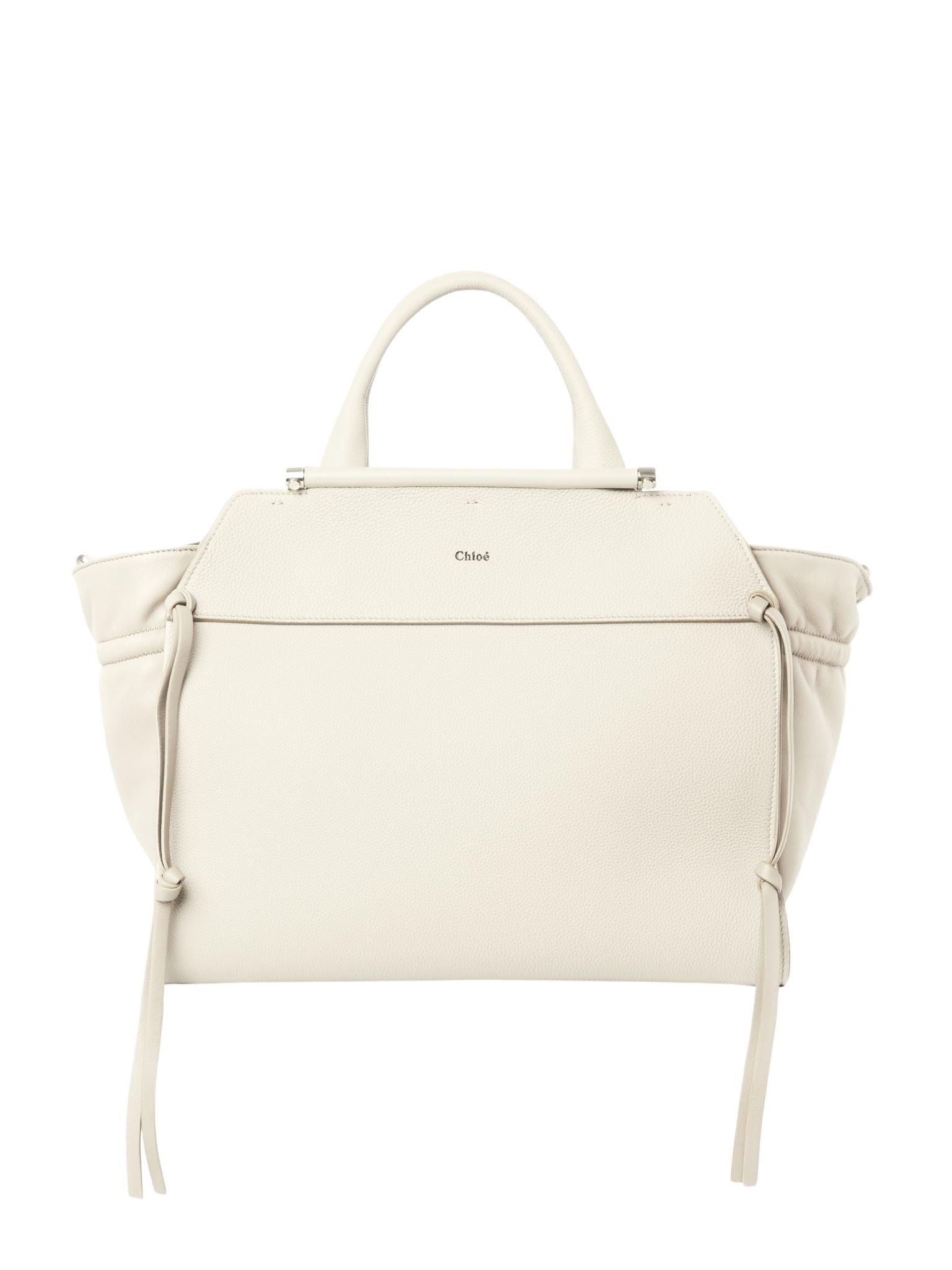 Sac double porté Steph en cuir - Blanc