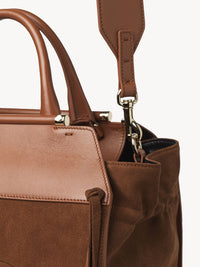 Sac double porté Steph en cuir - Caramel