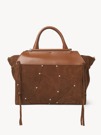Sac double porté Steph en cuir - Caramel
