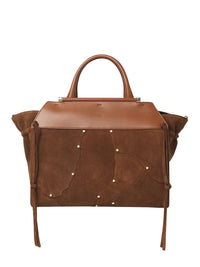 Sac double porté Steph en cuir - Caramel