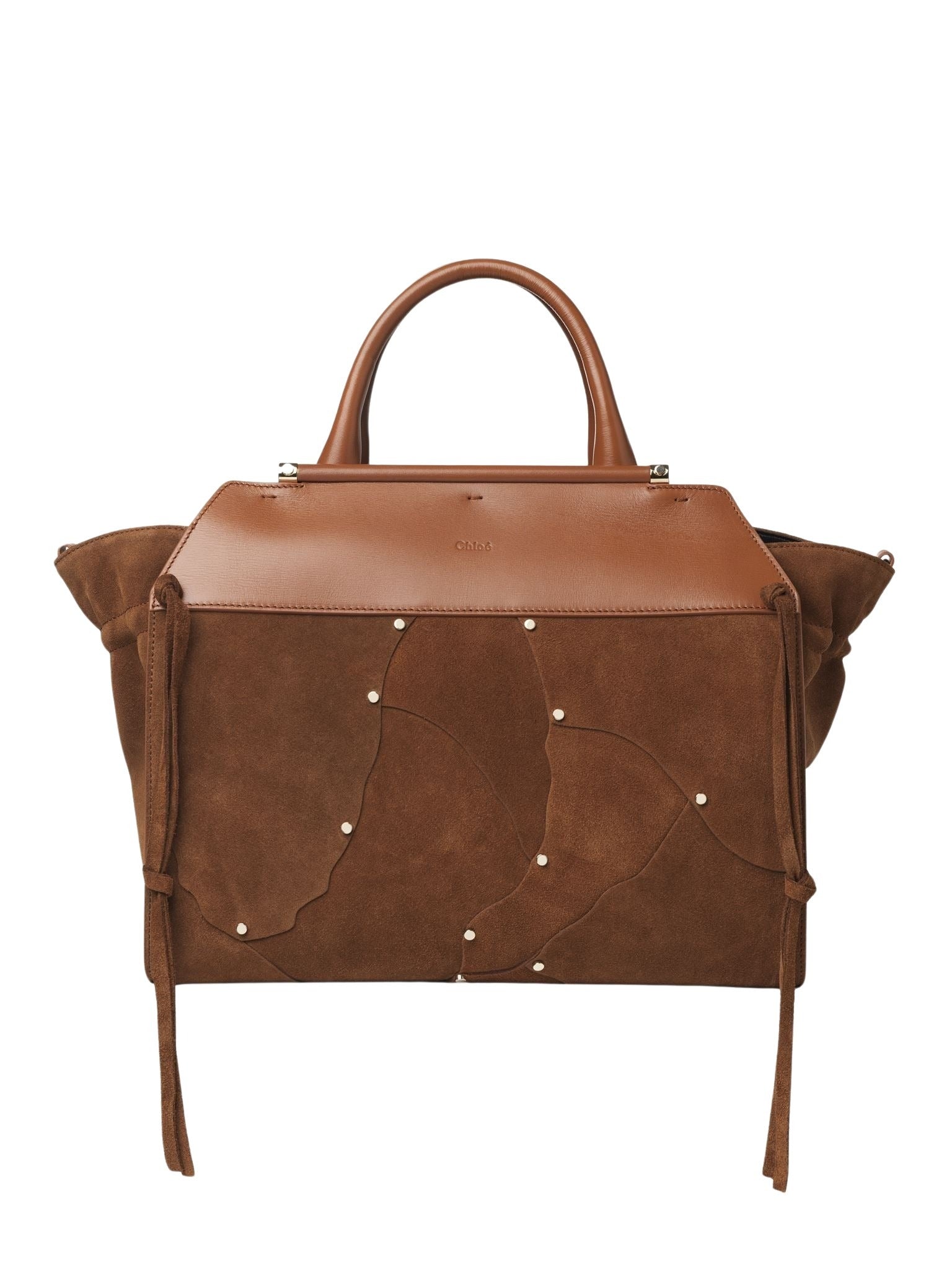 Sac double porté Steph en cuir - Caramel