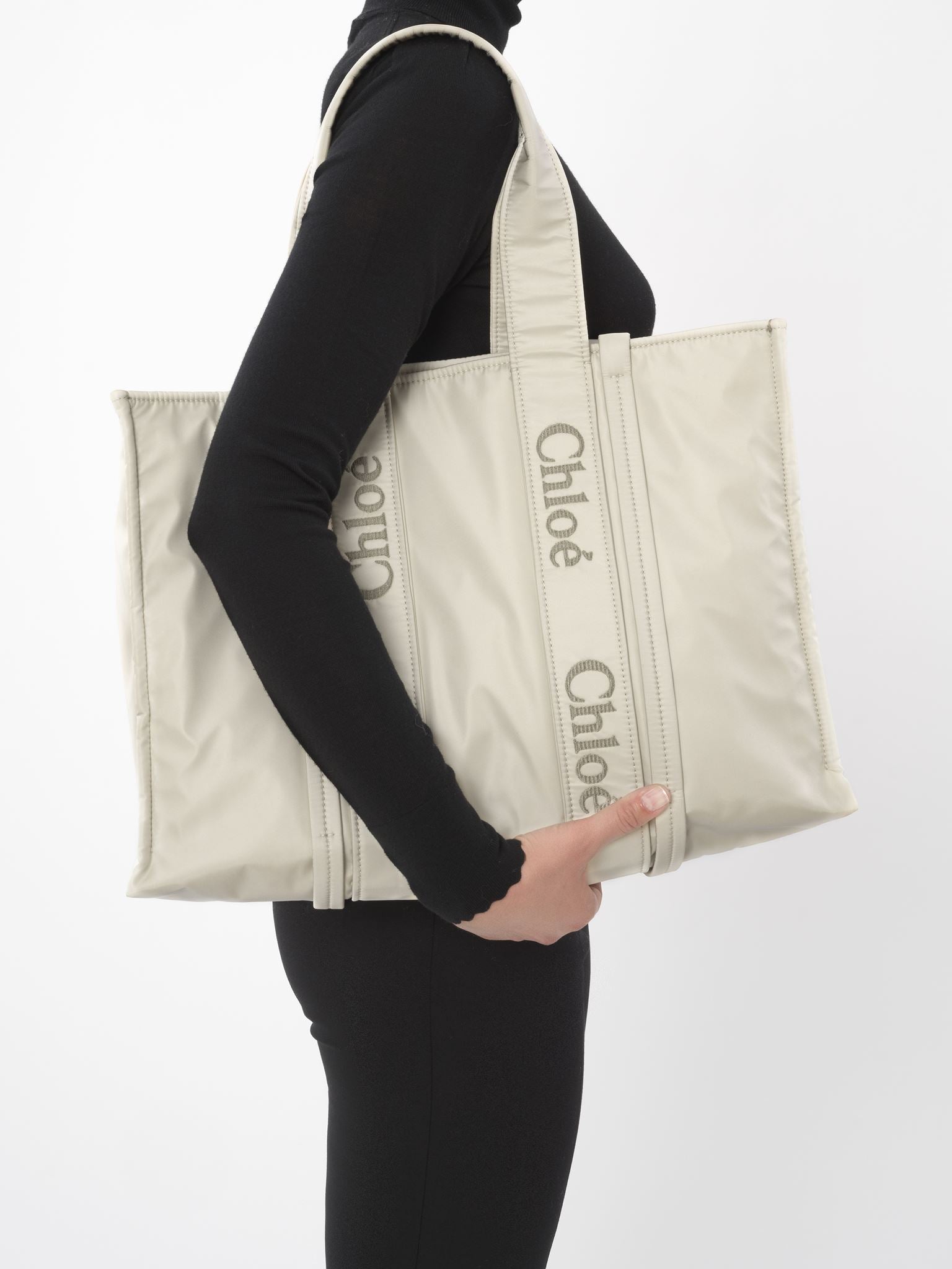 Grand sac cabas Woody - Dusty Ivory