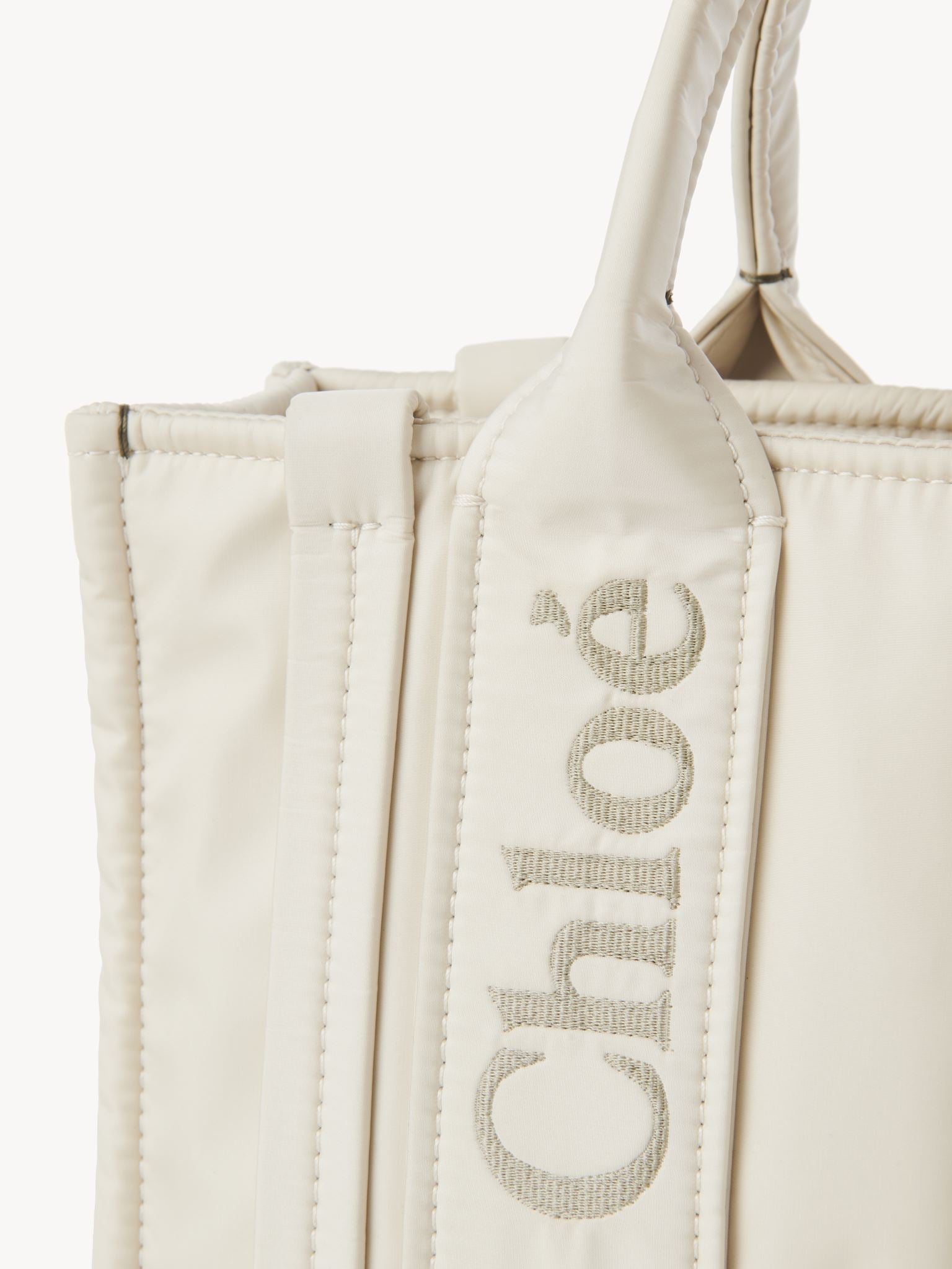 Petit sac cabas avec strass Woody - Dusty Ivory